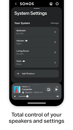 Sonos ekran görüntüsü