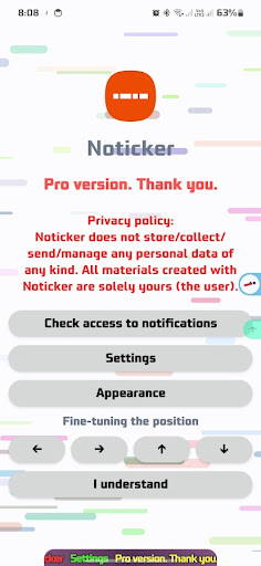 Noticker - Notification Ticker ekran görüntüsü