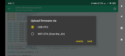 ESP32 Wifi Balancing Robot ekran görüntüsü