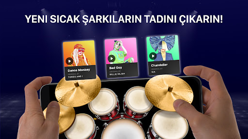 Drums: gerçek bateri oyunları ekran görüntüsü