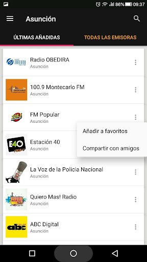 Asuncion Radio Stations ekran görüntüsü