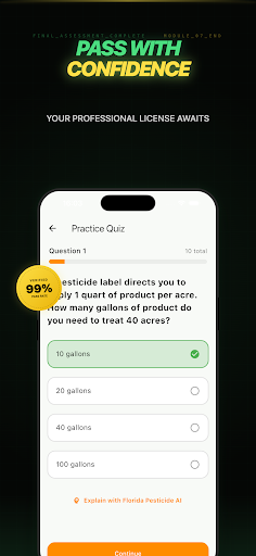 FL Pesticide Applicator Exam ekran görüntüsü