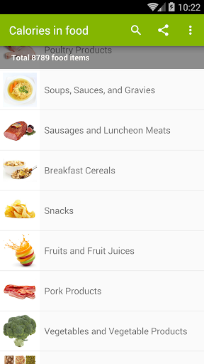 Calories in food ekran görüntüsü