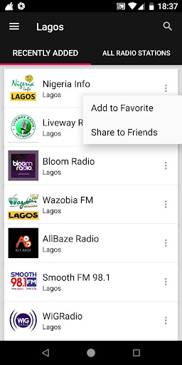 Lagos Radio Stations - Nigeria ekran görüntüsü