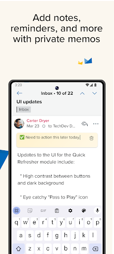 Fastmail ekran görüntüsü