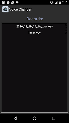 Voice Changer Ses değiştirici ekran görüntüsü