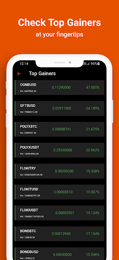 Crypto screener: CryptoFloww ekran görüntüsü