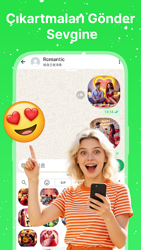 Romantik Çıkartmalar-WASticker ekran görüntüsü