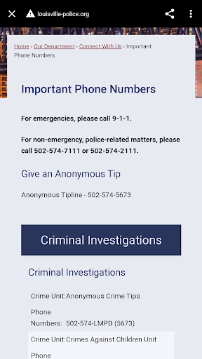 Louisville Metro PD ekran görüntüsü