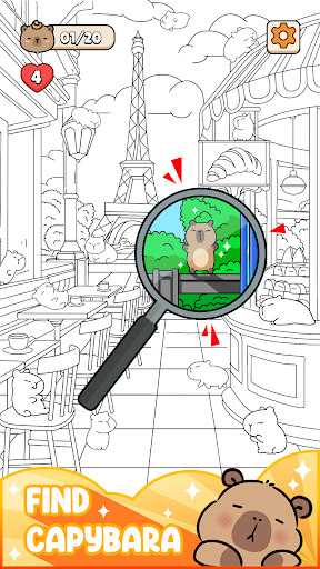 Hidden Capybara: Find It Out! ekran görüntüsü