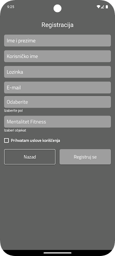 Mentalitet fitness ekran görüntüsü