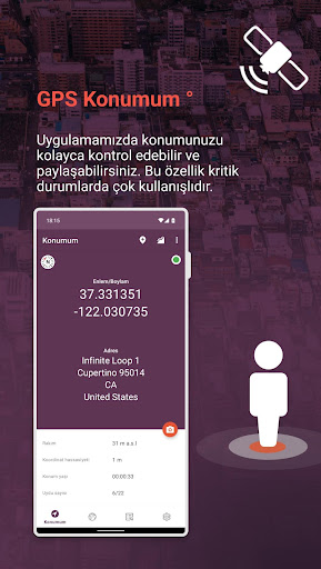 GPS Konumum ekran görüntüsü