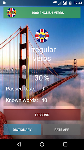 English irregular verbs ekran görüntüsü