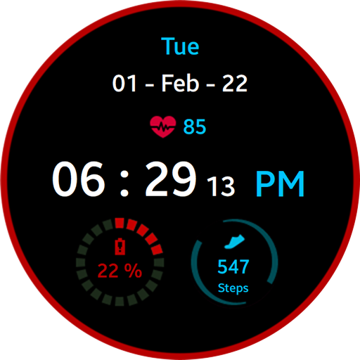 Blue Ring Watch Face ekran görüntüsü