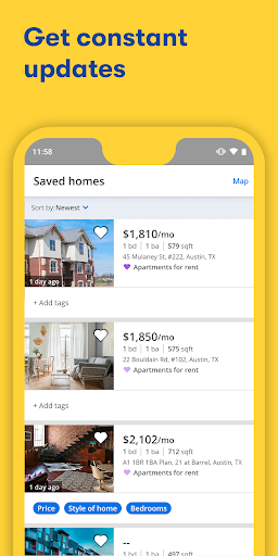 Apartments & Rentals - Zillow ekran görüntüsü