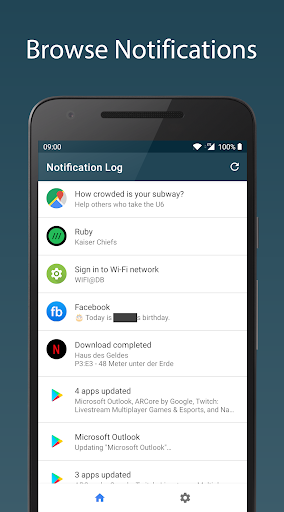 Notification Log ekran görüntüsü