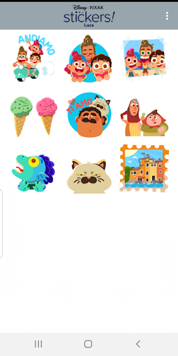 Pixar Stickers: Luca ekran görüntüsü