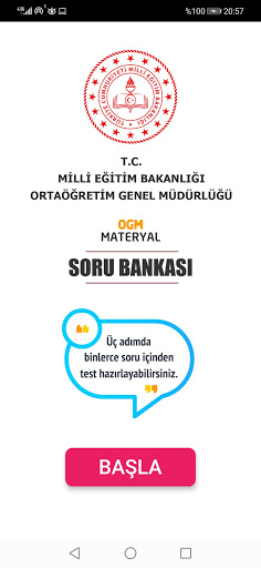OGM Materyal Soru Bankası ekran görüntüsü
