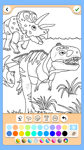 Dinozor renk oyunu ekran görüntüsü