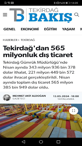 Tekirdağ Bakış ekran görüntüsü