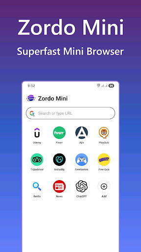 Mini Browser- Zordo Mini ekran görüntüsü