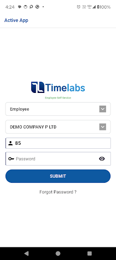 Timelabs Employee Self Service ekran görüntüsü