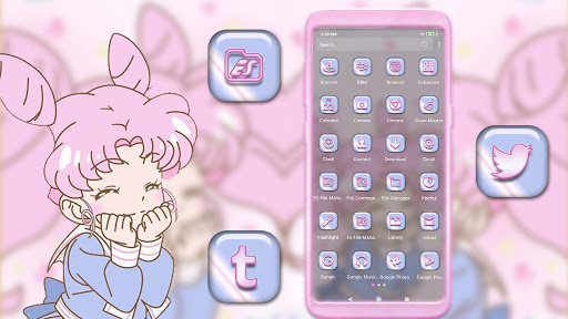 Kawaii Cute Girl Theme ekran görüntüsü