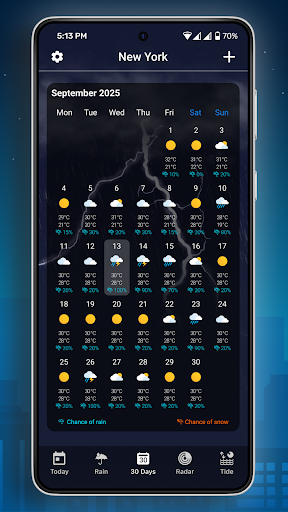 9Weather: Hava Durumu tahmini ekran görüntüsü