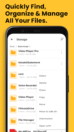File Manager ekran görüntüsü