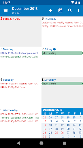 aCalendar - your calendar ekran görüntüsü