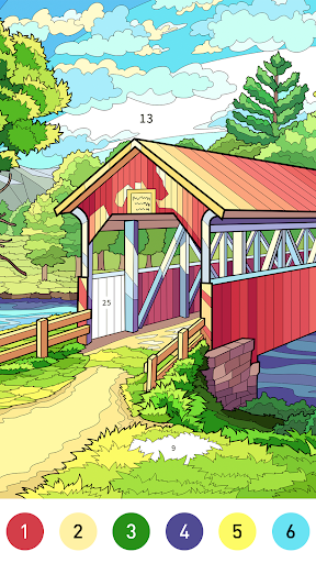 Nostalgia Color by number game ekran görüntüsü
