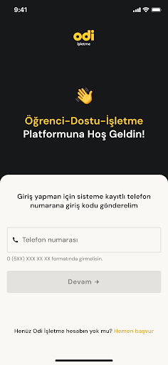 Odi İşletme ekran görüntüsü