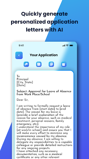 AI Application Letter Maker ekran görüntüsü