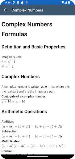Math Formulas Algebra ekran görüntüsü