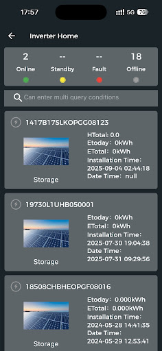 itel Energy C&I BS ekran görüntüsü