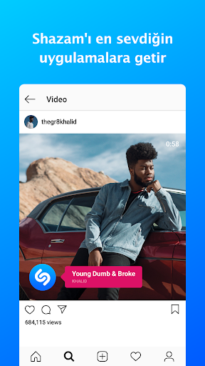 Shazam: şarkı bulma programı ekran görüntüsü