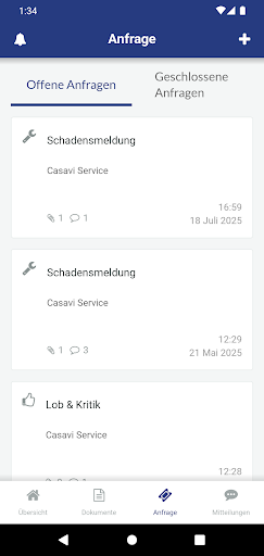 Kundenportal WAG-SZ ekran görüntüsü