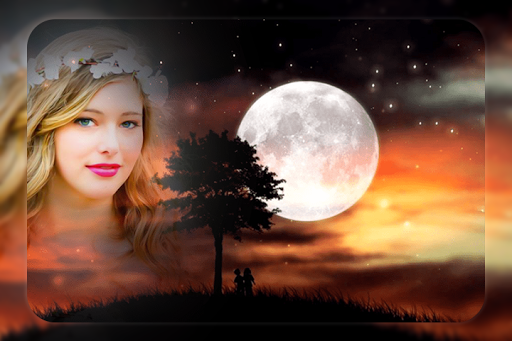 Gece fotoğraf çerçevesi ekran görüntüsü