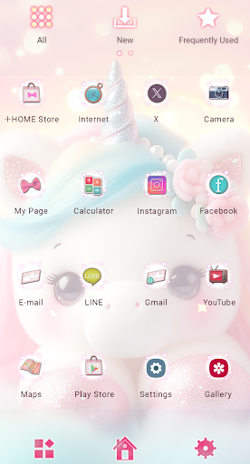 Adorable Unicorn Theme +HOME ekran görüntüsü