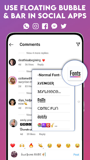 Cool Fonts & Keyboard for Bio ekran görüntüsü