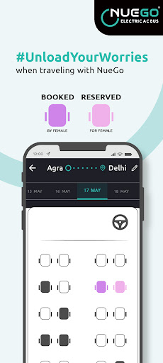 NueGo Bus Ticket Booking App ekran görüntüsü