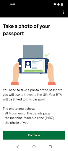 UK ETA ekran görüntüsü