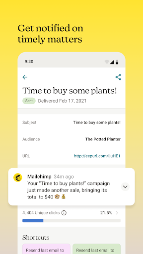 Mailchimp Email Marketing ekran görüntüsü