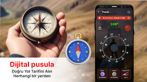 Pusula Uygulaması: Pusula Yönü ekran görüntüsü