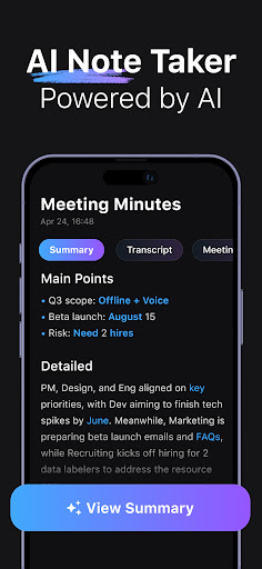 Voice Memos: AI Note Recorder ekran görüntüsü