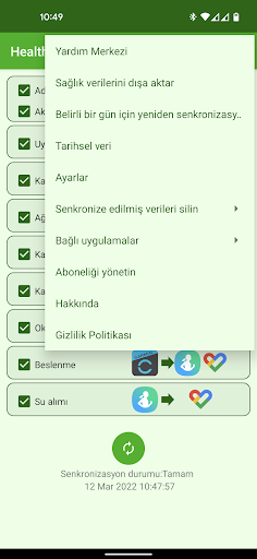 Health Sync ekran görüntüsü