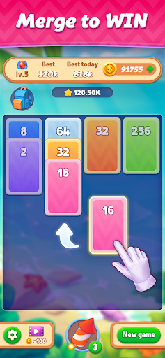 X2 Solitaire Merge-2248 Puzzle ekran görüntüsü