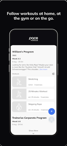 Pace Workouts ekran görüntüsü