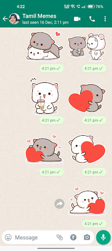 Mochi Cat Stickers ekran görüntüsü