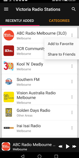 Victoria Radio Stations ekran görüntüsü